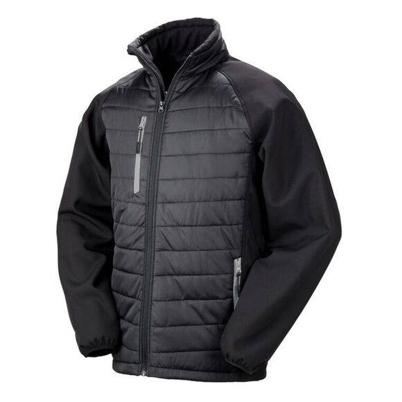 Result Womens/Ladies Compass Soft Shell Jacket / Black/Gray - Picture 1 of 3